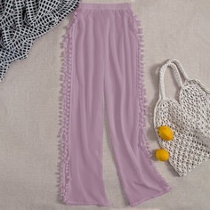 Шифоновые брюки с помпонами Shein