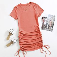 Облегающее трикотажное платье на кулиске Shein