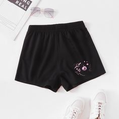 Космический Повседневный Шорты Shein