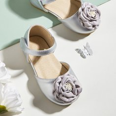 Балетки с цветком для девочек Shein