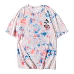 Мужская футболка с принтом тай-дай и текстовым принтом Shein