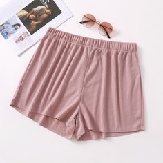 Однотонные шорты для сна размера плюс Shein