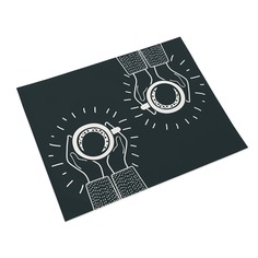 Коврик для столовых приборов с принтом руки Shein