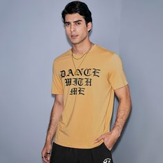 Мужская футболка с текстовым рисунком Shein