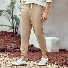 Мужские однотонные брюки с карманом на кулиске Shein