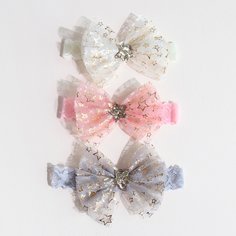 3шт повязка на голову с бантом для девочек Shein