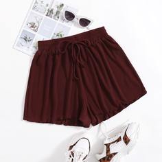 Однотонные шорты с узлом Shein