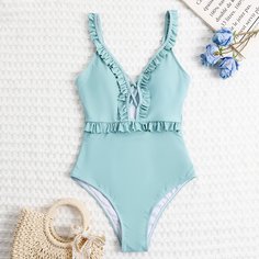 Оригинальный слитный купальник Shein