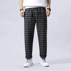 Карман Клетка Институтский Мужские брюки Shein