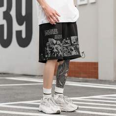 на кулиске буква Институтский Мужские шорты Shein