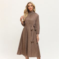 со сборками В горошек Элегантный Платье Shein