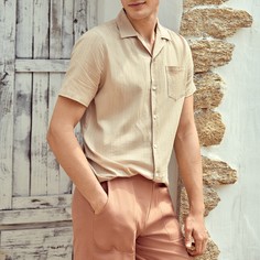 Мужская рубашка с карманом Shein
