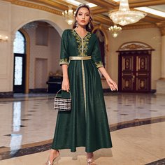 Платье с вышивкой и узлом сзади Shein