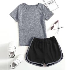 Футболка и шорты для девочек Shein