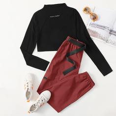 Пояс буква Повседневный Комплект из двух предметов Shein