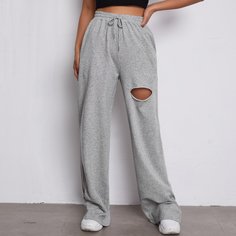 Рваные джоггеры на кулиске Shein