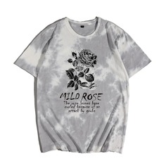 Мужская футболка с принтом тай-дай и цветочным принтом Shein