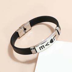 Мужской браслет с текстовым узором Shein