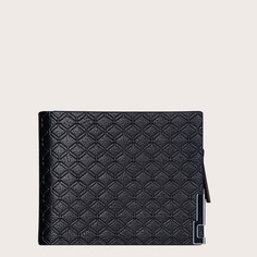 Мужской стеганый складной кошелек с металлическим краем Shein
