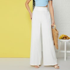 Однотонные широкие брюки Shein