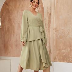 Блузка с поясом и юбка Shein