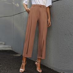 Короткие брюки с эластичной талией Shein