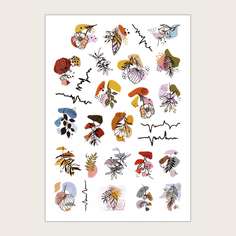 1 лист наклейка для ногтей с цветочным узором Shein