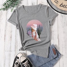 Объект Повседневный Футболки Shein