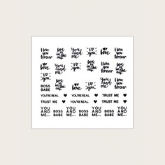 1 лист наклейка для ногтей с текстовым принтом Shein