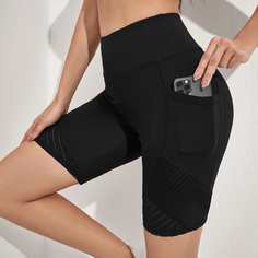 Спортивные шорты с карманом для телефона Shein