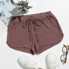 Вязаные шорты размера плюс с узлом Shein
