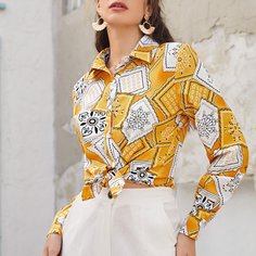 Блузка с принтом шарфа Shein