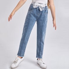 Пояс Одноцветный Джинсы для девочек Shein