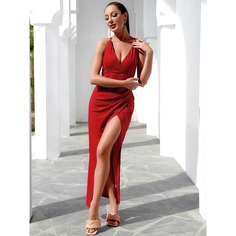 на молнии Одноцветный Очаровательный Платье Shein