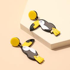 Серьги в форме попугая из смолы Shein