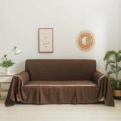 Однотонное полотенце для дивана с кружевной отделкой Shein