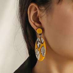 Акриловые овальные серьги Shein