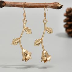 Серьги-подвески с цветком Shein