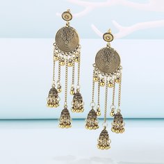 Jhumka серьги-подвески с бахромой Shein