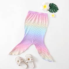 Юбка с хвостом русалки для девочек Shein
