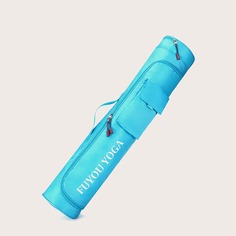 Сумка для коврика для йоги с карманом и текстовым принтом Shein