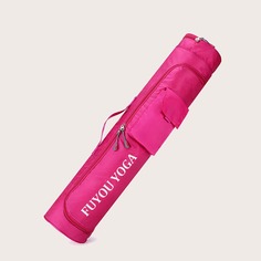 Сумка для коврика для йоги с карманом и текстовым принтом Shein