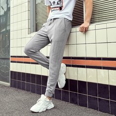 на кулиске Одноцветный Мужские спортивные брюки Shein