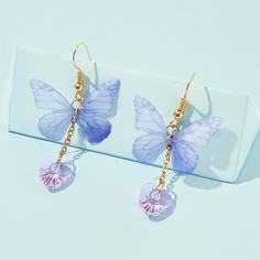 Серьги С Подвесками В Форме Бабочек И Сердца Shein