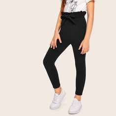 Брюки с присборенной талией для девочек Shein