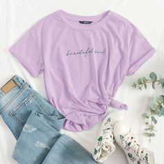 Топ с текстовым принтом Shein