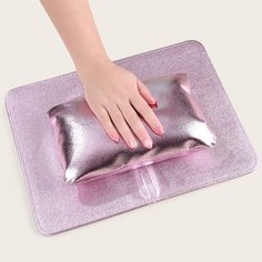 1шт Складная подушка для дизайна ногтей и 1шт коврик для стола Shein