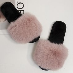 Плюшевые шлепанцы Shein