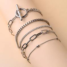 Браслет со стразами 5шт Shein