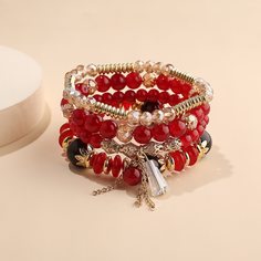 4шт браслет из бусин Shein